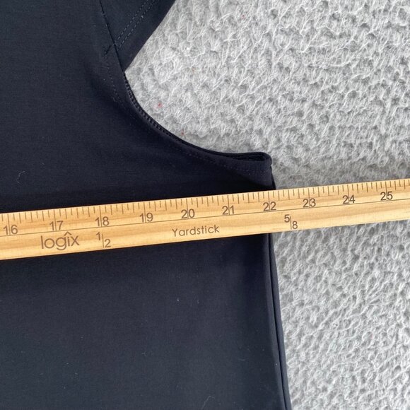 Chicos Top Womens 3 US Extra Large Black Refined Knit Stretch Cap Sleeve Casual - Picture 8 of 10